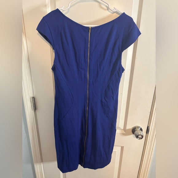 Express Royal Blue Cap Sleeve mini dress size 12 EUC VINTAGE - Picture 3 of 3
